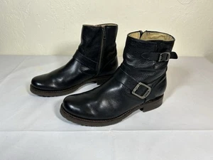 Botines Frye Veronica Moto Engineer cuero negro 3474509 para mujer talla 8,5 B - Imagen 1 de 11