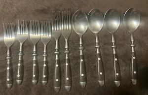 10 Pcs Vtg Washington Forge WF Grenoble Stainless Flatware Black Silverware Lot - Picture 1 of 4