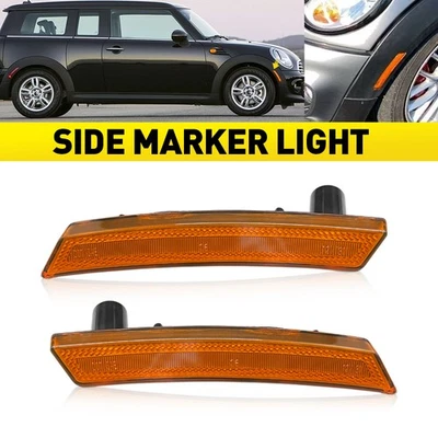 2-20X Front Wheel Fender Side Marker Light Housing Amber For Mini Cooper 2007-16 - Image 1 of 4