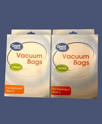 Paquete de 6 (2 juegos) BOLSAS PARA ASPIRADORA Great Value™ Electrolux Style C Foto 1 de 4