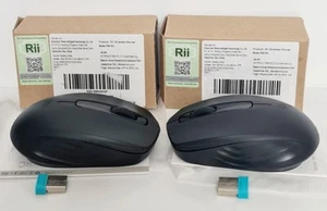 Rii RM 100+ Wireless Optical Mouse With Receiver 2.4 GHz Office Home Computer x2 - Afbeelding 1 van 5