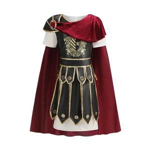 Roman Soldier Costume Kids Boys Medieval Renaissance Knight Viking Gladiator ... - Picture 1 of 7
