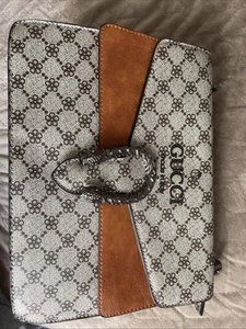 Dionysus small shoulder bag in coated canvas with print and suede leather - Bild 1 von 3
