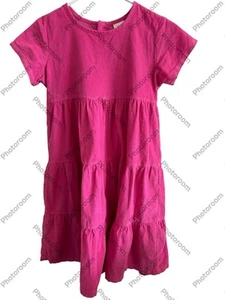 Hanna Anderson Girls Tiered Corduroy A-Line Dress Pink Sz 140 (10)* Minor Flaw - Picture 1 of 11
