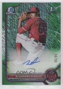 2022 Bowman Chrome Prospect Green Shimmer Refractor /99 Alejandro Hidalgo Auto - Picture 1 of 3