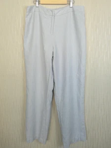 East Trousers Size 14 UK Grey 100% Linen Straight Leg Part Lined Casual 29" L - Picture 1 of 18
