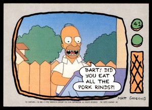 Topps The Simpsons (1990) Bart! Did you eat all (Homer’s Homeroom) No. 41
