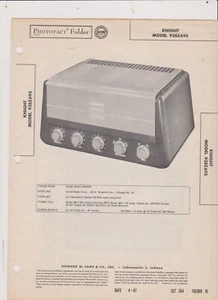 SAMS 1957 KNIGHT AMP SCHEMATIC  WITH CHARTS AND DIAGRAMS FREE SHIP IN U.S - Picture 1 of 1