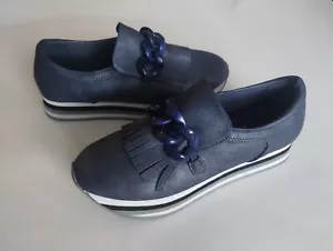 COCONUTS by Matisse Bess Platform Loafers Womens Navy Blue Size 5 - Picture 1 of 10