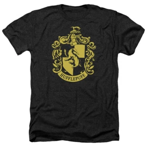 HARRY POTTER HUFFLEPUFF CREST Licensed Adult Men's Heather Tee Shirt SM-3XL - Picture 1 of 2