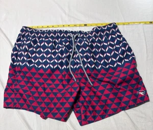 Traje de baño Ted Baker Sim para hombre 6 2XL azul rojo estampado de langosta - Imagen 1 de 9