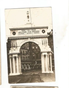 RPPC FALL RIVER MASSACHUSETTS MASS MA REAL PHOTO SOLDIERS MILITARY MARINES ARMY - Picture 1 of 1