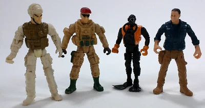 Lot 4 Action Figures Lanard Chap Mei Military Army 5" GI Joe Style Soldiers - Image 1 of 2