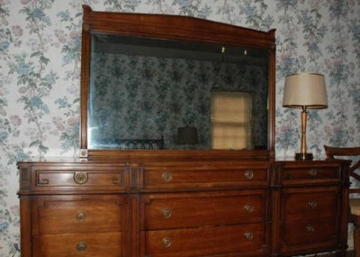 Cómoda de madera maciza drexel mcm 9 cajones nogal 6' ropa oficina vintage elegancia Foto 1 de 4