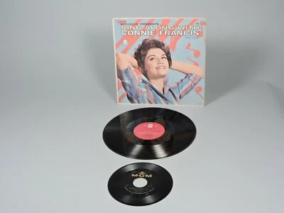 Vintage Vinyl Connie Francis -  Sing Along With Connie Francis LP and extra 45 - Image 1 of 4