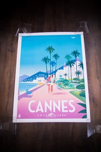 CANNES FILM FESTIVAL BEACH BY MONSIEUR Z French Moyenne Movie Poster Original - Picture 1 of 8
