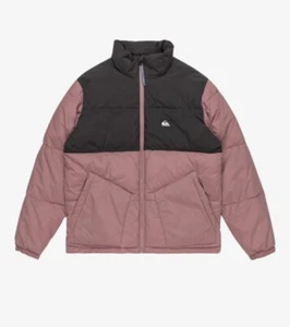 Quiksilver Wild Mountain Puffer Jacket Men’s M Winter Oversized Full Zip Orchid - Picture 1 of 17
