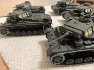 5 German Wehrmacht 20mm Panzer Pz III Lotto Di Carri Armati - WWII Tanks Lot - Foto 1 di 6