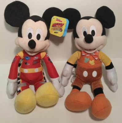 2件套迪士尼米老鼠10英寸毛绒跑车赛车和叶子秋收 — 第 1/4 张图片