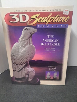3D скульптура американский белоголовый орел новый подарок слой головоломка винтажный 1998 запечатанный - Изображение 1 из 4