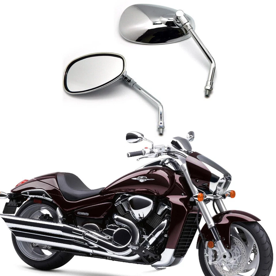 Espejos retrovisores cromados para motocicleta Suzuki Boulevard M109RZ 2007 2008 2009 Foto 1 de 4