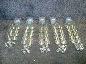 NEW WOODYS SQUARE STEEL BACKER COMPETITION 1.325" STUDS 7mm NUTS 48 PIECES EACH - Picture 1 of 7