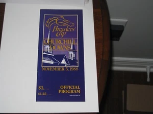 Programa de Copa de Criadores 1988 y Bolso de Ganar Dos Dólares # 1-HOF- Mente Abierta - Imagen 1 de 4