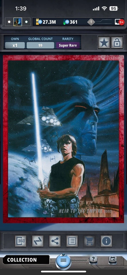 Topps Star Wars Digital Card Trader Red Evolution: Comics Heir Insert - Image 1 of 1