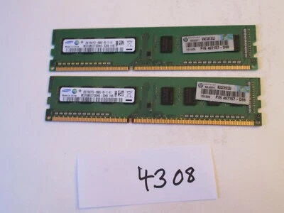 Samsung 2x2Gb=4Gb PC3-10600 1333Mhz DDR3 Desktop Memory RAM (4308) - Image 1 of 2