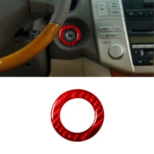 For Lexus RX350 RX330 Red Carbon Fiber Interior Ignition Switch Ring Cover Frame - Picture 1 of 12