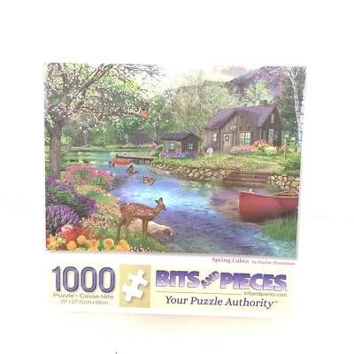 Bits And Pieces SPRING CABIN  1000 Piece Jigsaw Puzzle New Factory Sealed #7485 - Image 1 of 4