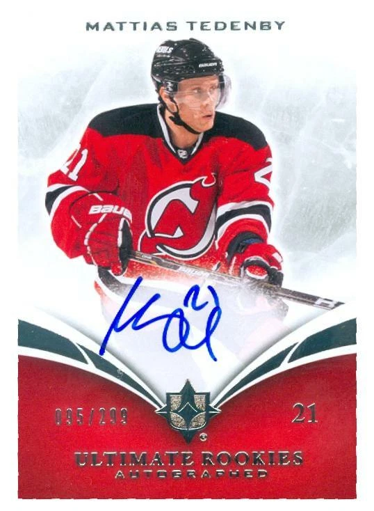 Mattias Tedenby autographed hockey card 2011 Upper Deck Ultimate Rookies #133 - Image 1 of 1