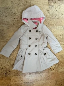 London Fog Toddler Girls Size 24 Months Beige Hooded Trench Coat  - Picture 1 of 8