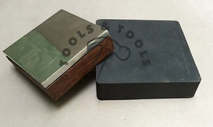 RUBBER BLOCK & STEEL WITH WOODEN BASE BENCH BLOCK DAPPING JEWELRY TOOLS FORGING - Picture 1 of 2