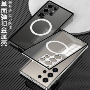 Für Samsung Galaxy S24 Ultra Hybrid Metall Bumper Magnet Back Glas Cover Case - Bild 1 von 17