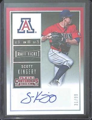2015 Panini Contenders Foil Autograph #20 Scott Kingery No 31 of 99 - Image 1 of 2