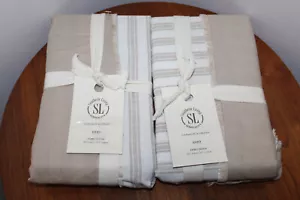 SOUTHERN LIVING DUO PILLOW SHAM SET OF 2 COTTON & LINEN COLOR HUMMUS EURO SIZE - Picture 1 of 4