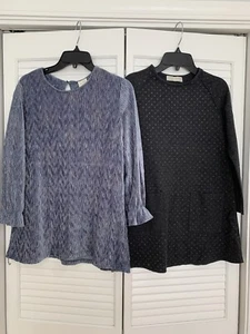 2 PACK Zara Girls Dress Size 9/10 Velvet Blue Black - Picture 1 of 3
