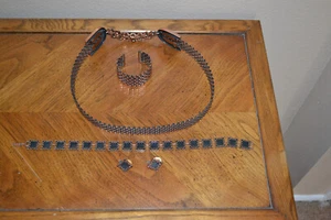 1950s RENOIR Belt and Matching Bracelet and Necklace and Matching Earrings. - Picture 1 of 8