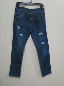 Lucky Brand Billy Straight Rip and Repair distressed denim jeans Boy's size 20 - Picture 1 of 5