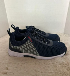 Orthofeet Edgewater 616 Walking Shoes Mens Sz 9 Wide 2E Blue Supportive Cushion - Picture 1 of 11