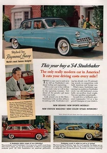 1954 Studebaker Commander Land Cruiser & Conestoga Wagon Original Color Ad - Picture 1 of 1