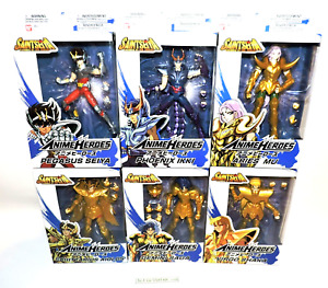 Anime Heroes Saint Seiya Knights of the Zodiac Set LOT OF 6 Action Figures, NEW