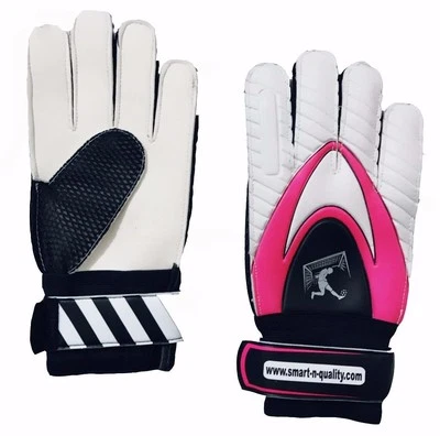 SMART N QUALITY Goalkeeper Gloves Roll Finger Soccer Goalie Keeper Glove Size 10Black/White/