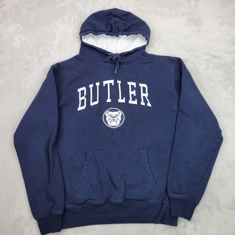 Butler Bulldogs Hoodie Mens Small Blue Team Pullover Sweatshirt Sweater Adult Cover