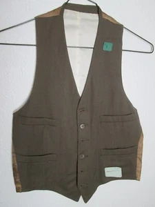 1940er Vintage Neu mit Etikett Weste Weste grünlich braun Größe 36 30, klein? EUC! 3 Anzug - Bild 1 von 9