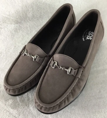 Mocasín cómodo trípode SAS Metro para mujer gamuza topo cuero broca de caballo talla 8,5 M Foto 1 de 4