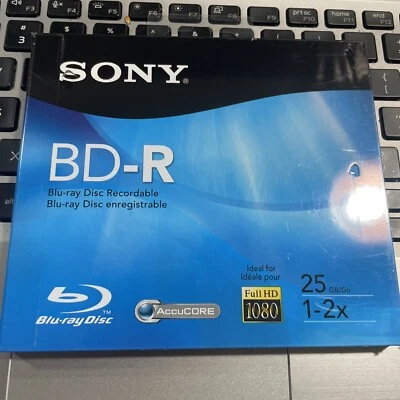 SONY BD-R Blu-ray Disc Recordable - Full HD 1080 25 GB NEW SEALED - Image 1 of 2