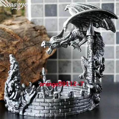 Game of Thrones Drogon Statue Metal Painted Ashtray Figure Display Decoration Cover