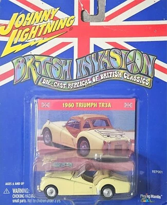Johnny Lightning British Invasion 1960 Triumph TR3A White Lightning Die-Cast   - Image 1 of 3